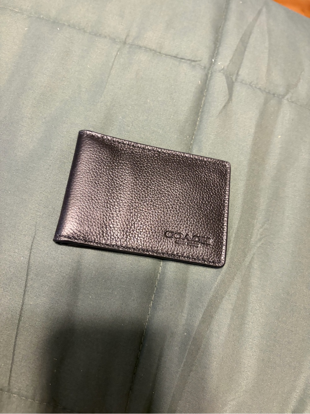 Coach Black Leather Bifold Wallet